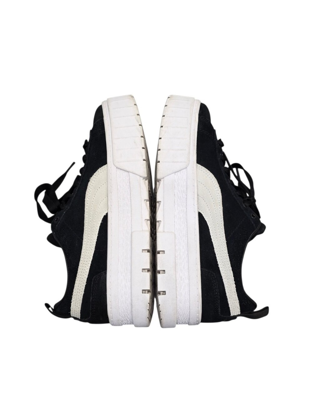 Puma Women's 7.5 Mayze Black Suede Platform Sneakers - Picture 5 of 11